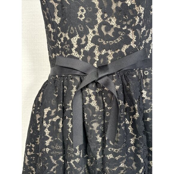 Robert Rodriguez Neiman Marcus Womens Jun Party Dress Size 2 Black Lace - Picture 5 of 9